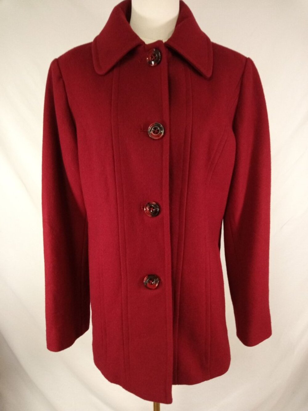 London Fog Women's Red Peacoat Sz. M
